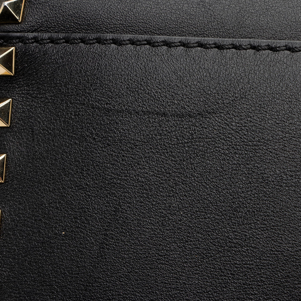 Valentino Calfskin Rockstud Double Handle Medium Tote