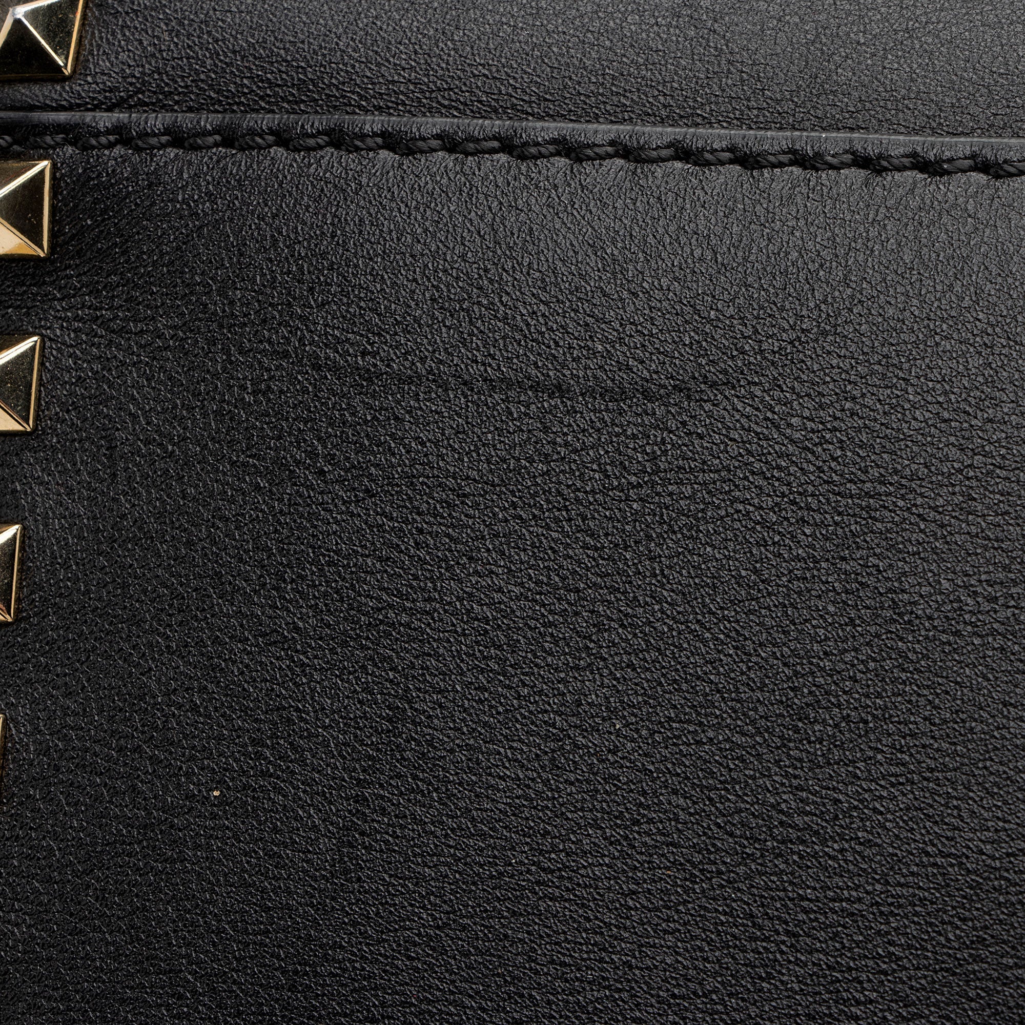 Valentino Calfskin Rockstud Double Handle Medium Tote
