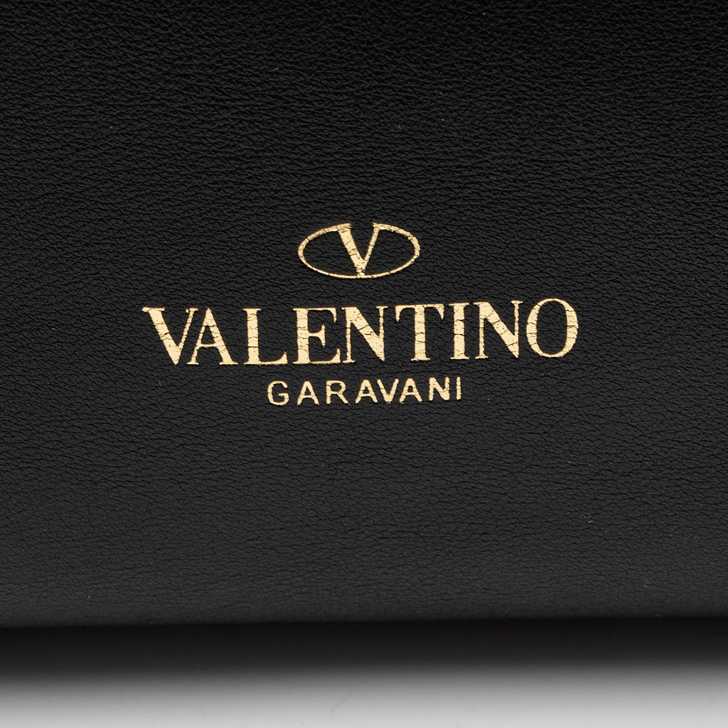 Valentino Calfskin Rockstud Double Handle Medium Tote