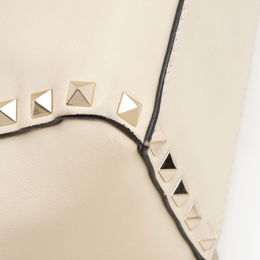 Valentino Calfskin Rockstud Double Handle Mini Tote (SHF-VEoJao)