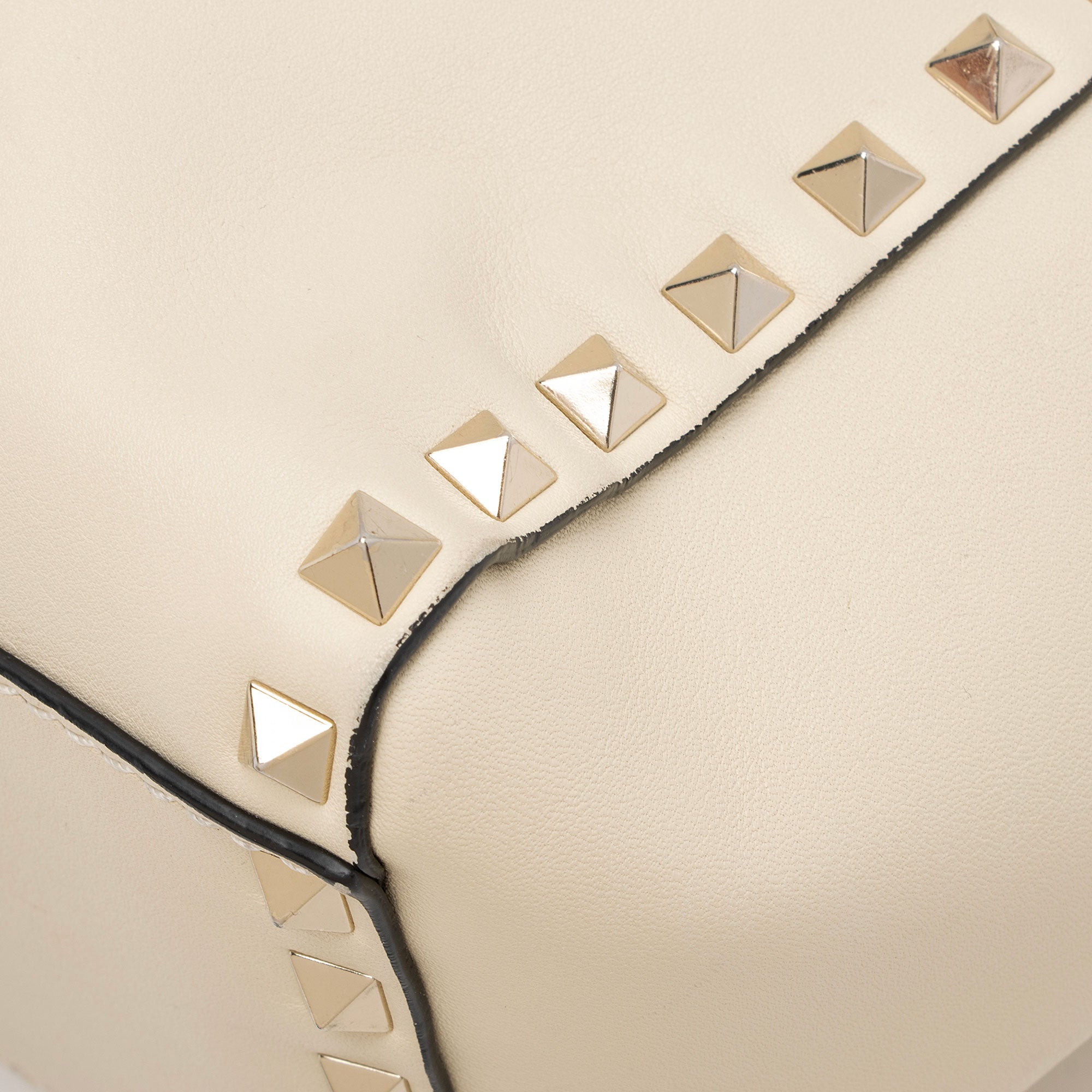 Valentino Calfskin Rockstud Double Handle Mini Tote (SHF-VEoJao)