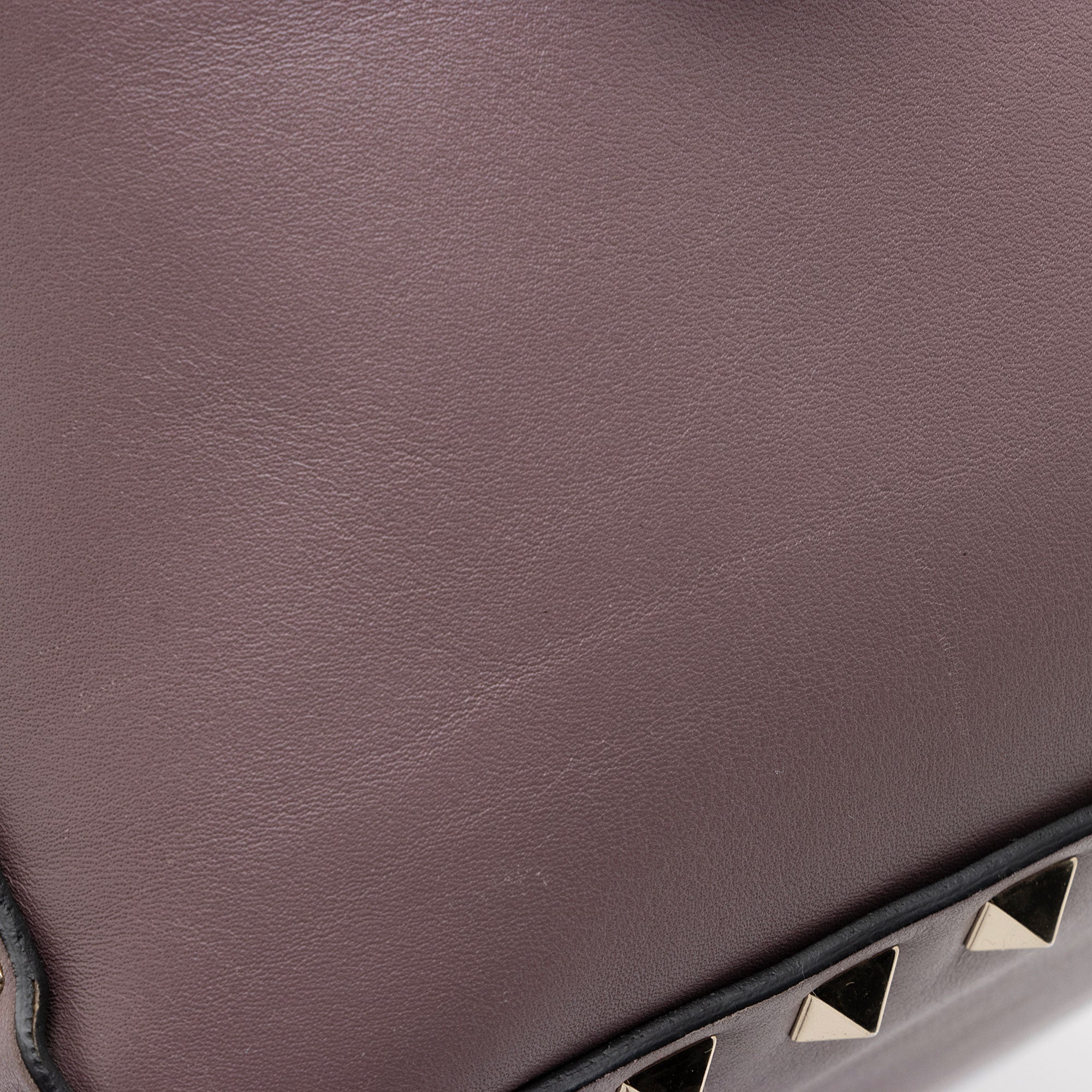 Valentino Calfskin Rockstud Double Handle Small Tote (SHF-twHMYA)