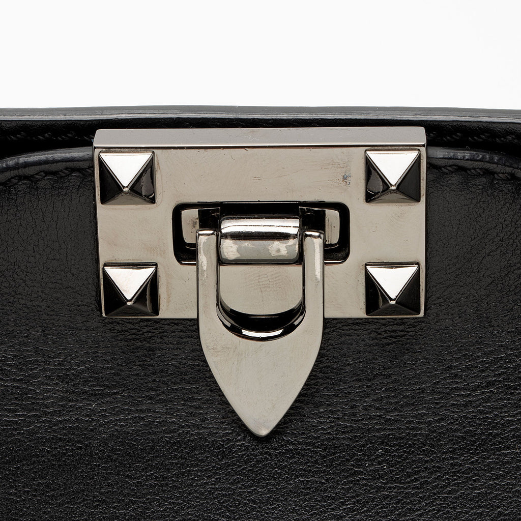 Valentino Calfskin Rockstud Double Handle Small Tote (SHF-jtnTAO)