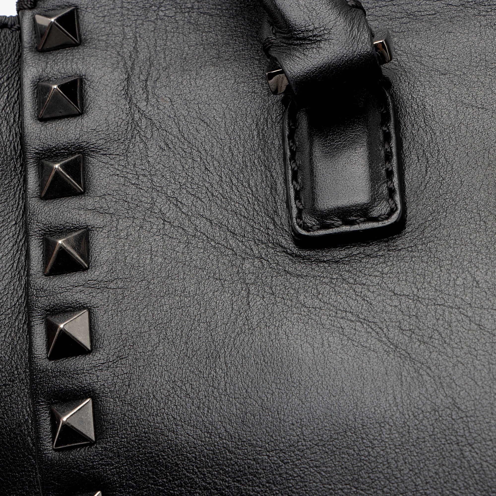 Valentino Calfskin Rockstud Double Handle Small Tote (SHF-jtnTAO)