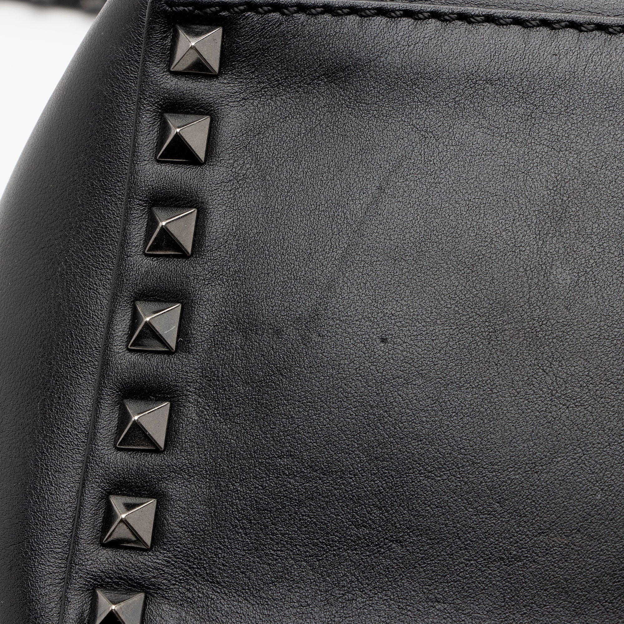 Valentino Calfskin Rockstud Double Handle Small Tote (SHF-jtnTAO)