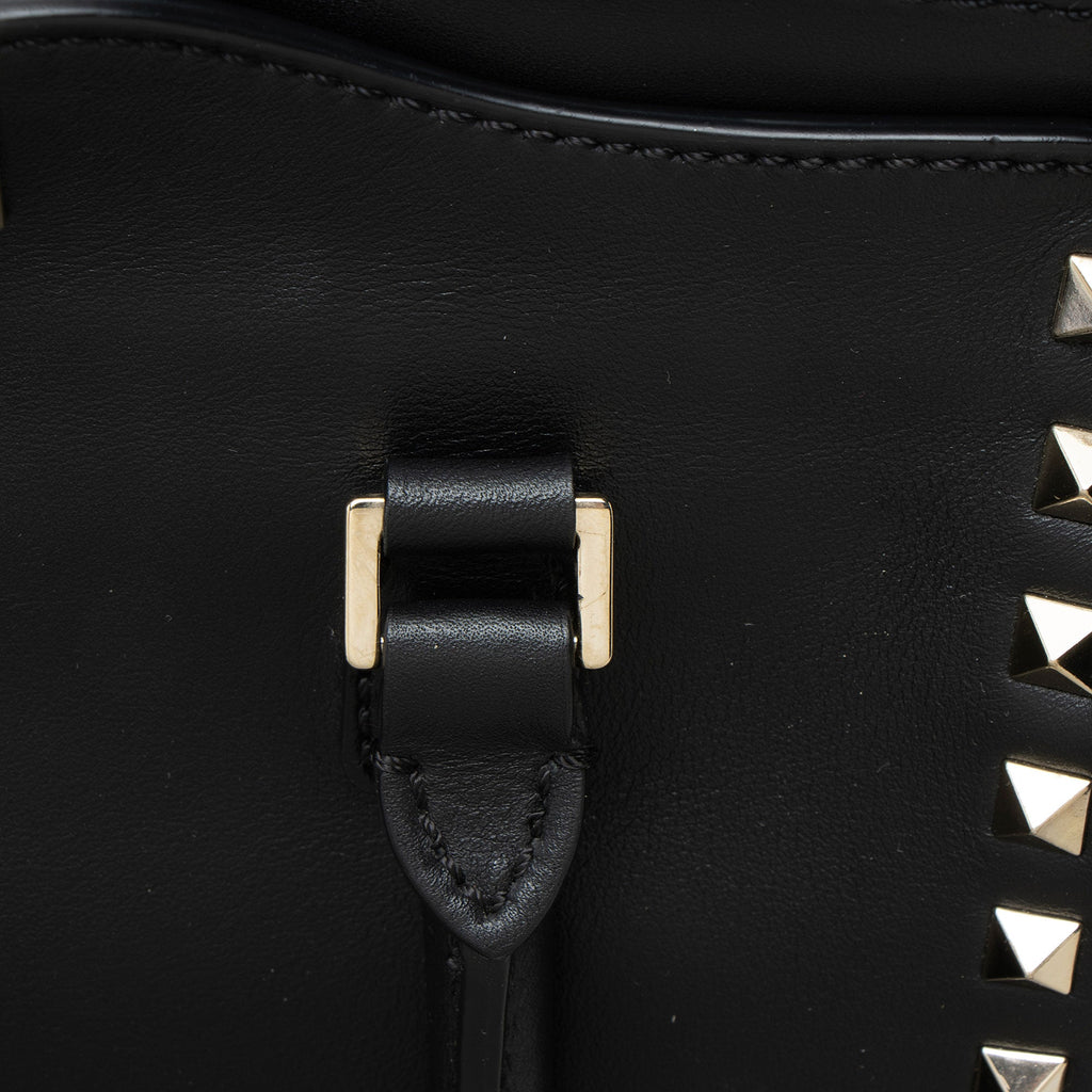 Valentino Calfskin Rockstud Double Handle Small Tote