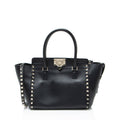 Valentino Calfskin Rockstud Double Handle Small Tote