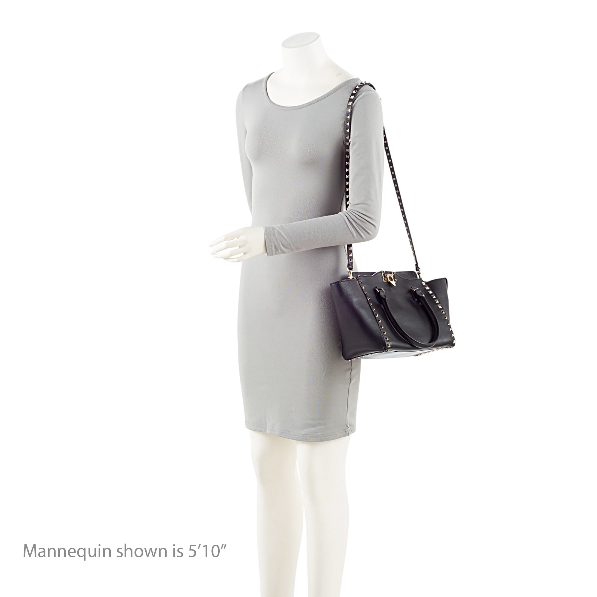 Valentino Calfskin Rockstud Double Handle Small Tote