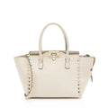 Valentino Calfskin Rockstud Double Handle Small Tote