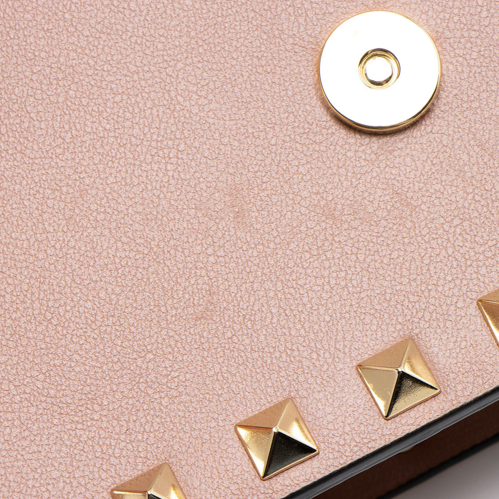 Valentino Calfskin Rockstud Envelope Chain Clutch