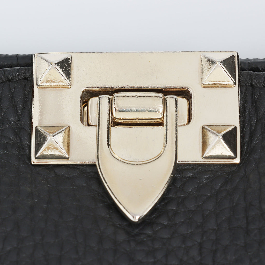 Valentino Calfskin Rockstud Large Messenger Bag (SHF-TuxJL8)