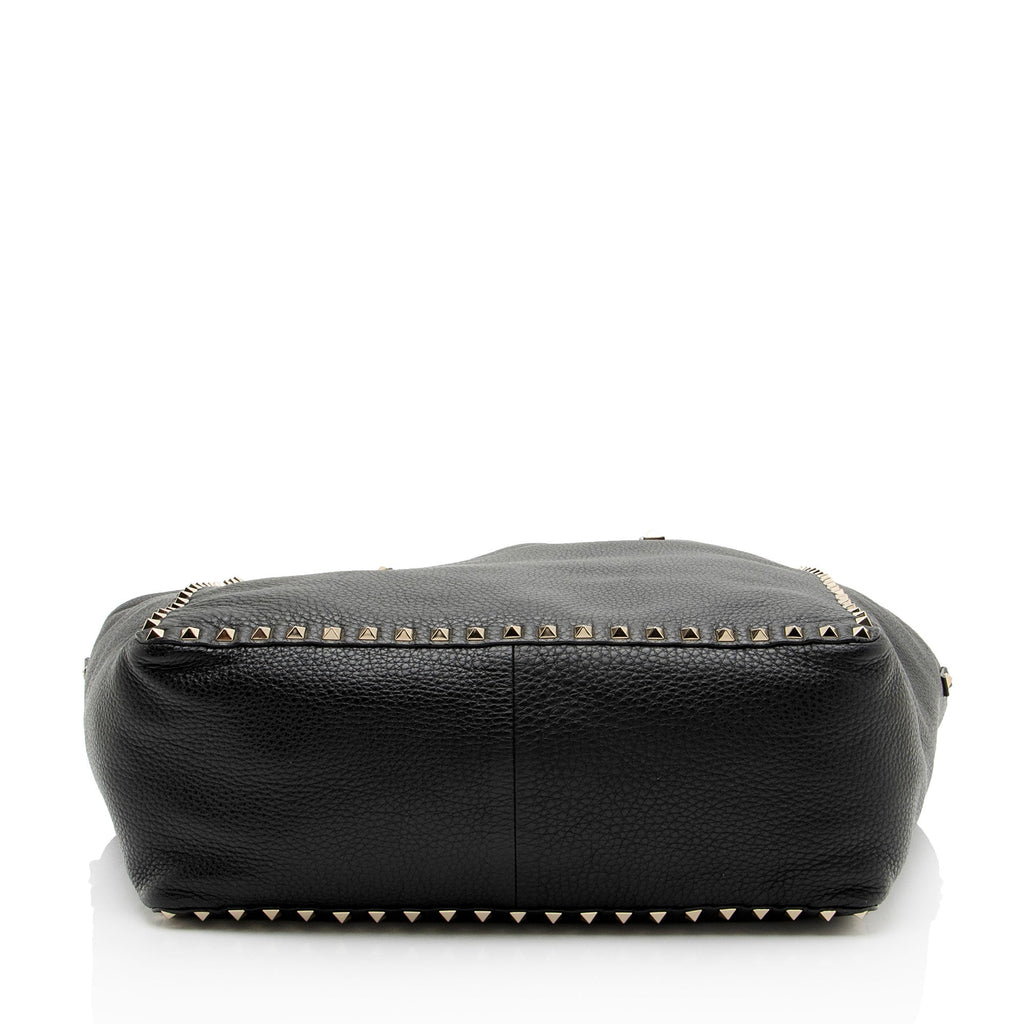 Valentino Calfskin Rockstud Medium Reversible Tote
