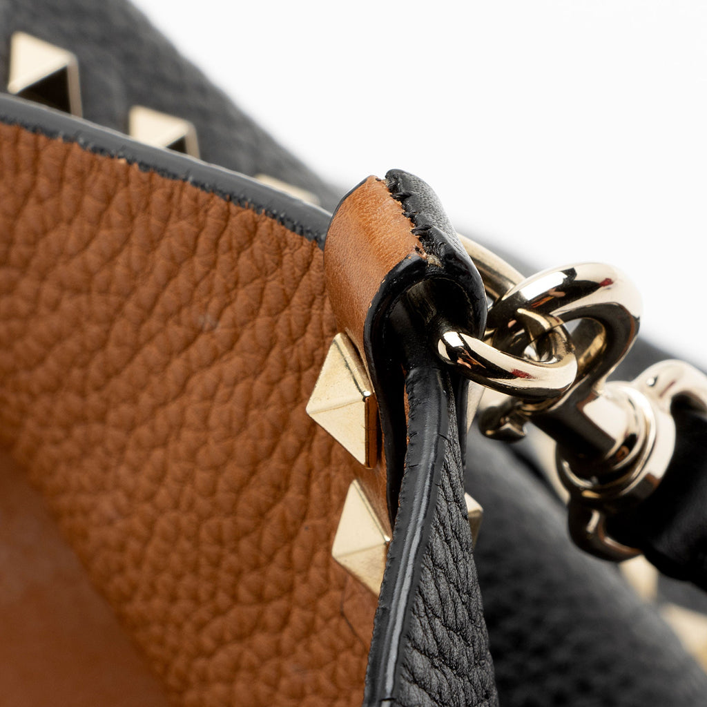 Valentino Calfskin Rockstud Medium Reversible Tote