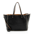 Valentino Calfskin Rockstud Medium Reversible Tote
