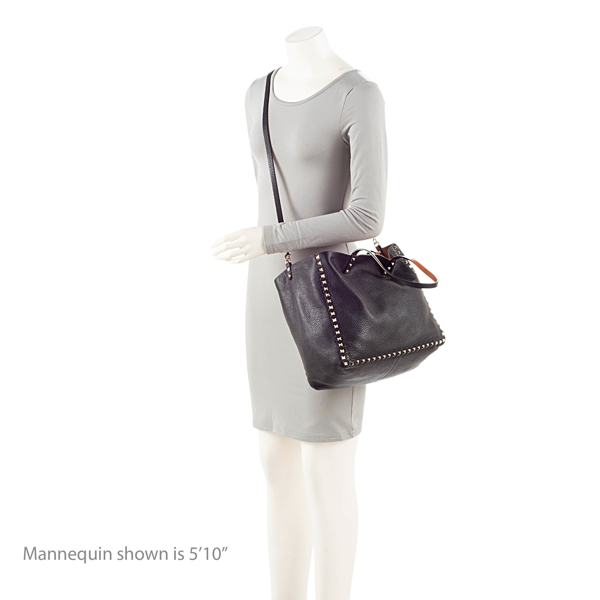 Valentino Calfskin Rockstud Medium Reversible Tote