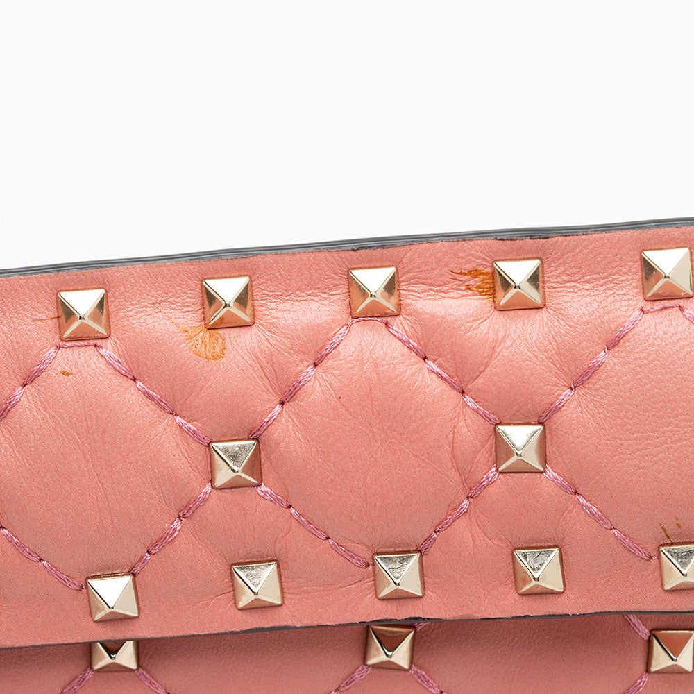Valentino Calfskin Rockstud Spike Up Chain Shoulder Bag (SHF-13354)