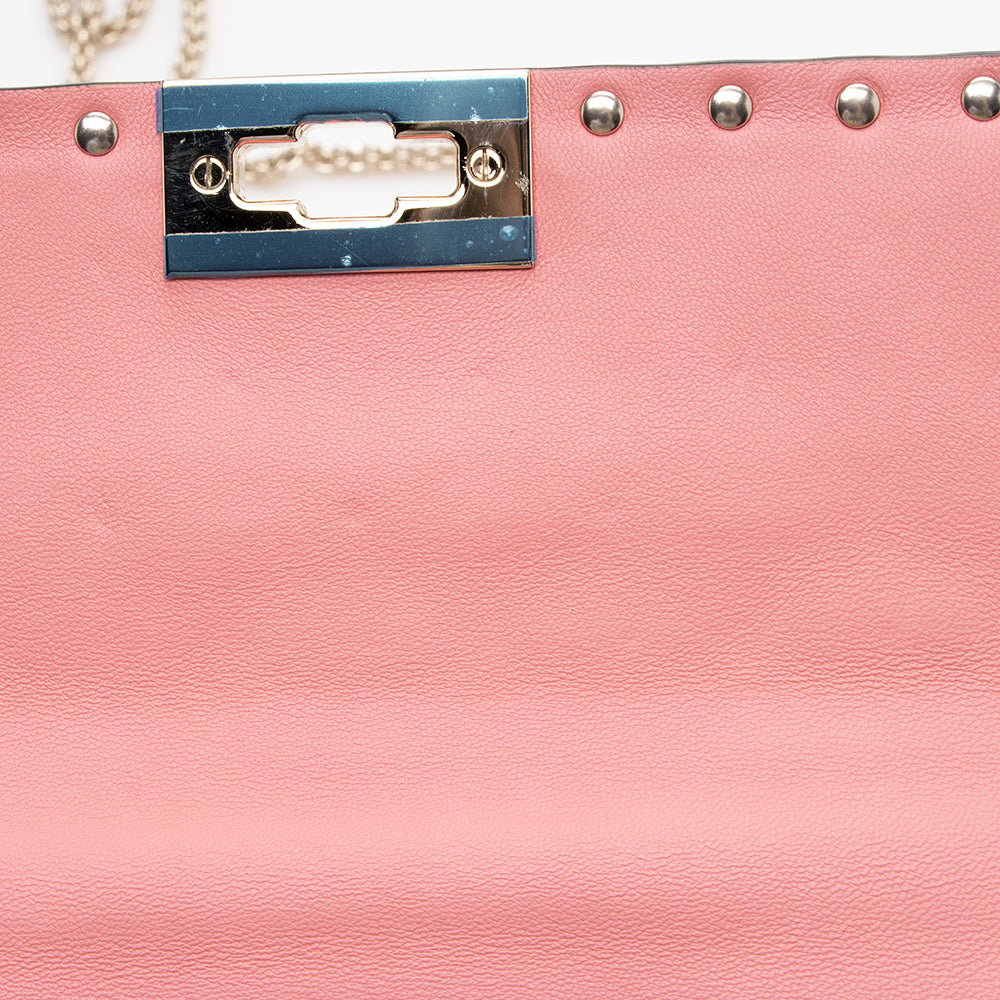 Valentino Calfskin Rockstud Spike Up Chain Shoulder Bag (SHF-13354)