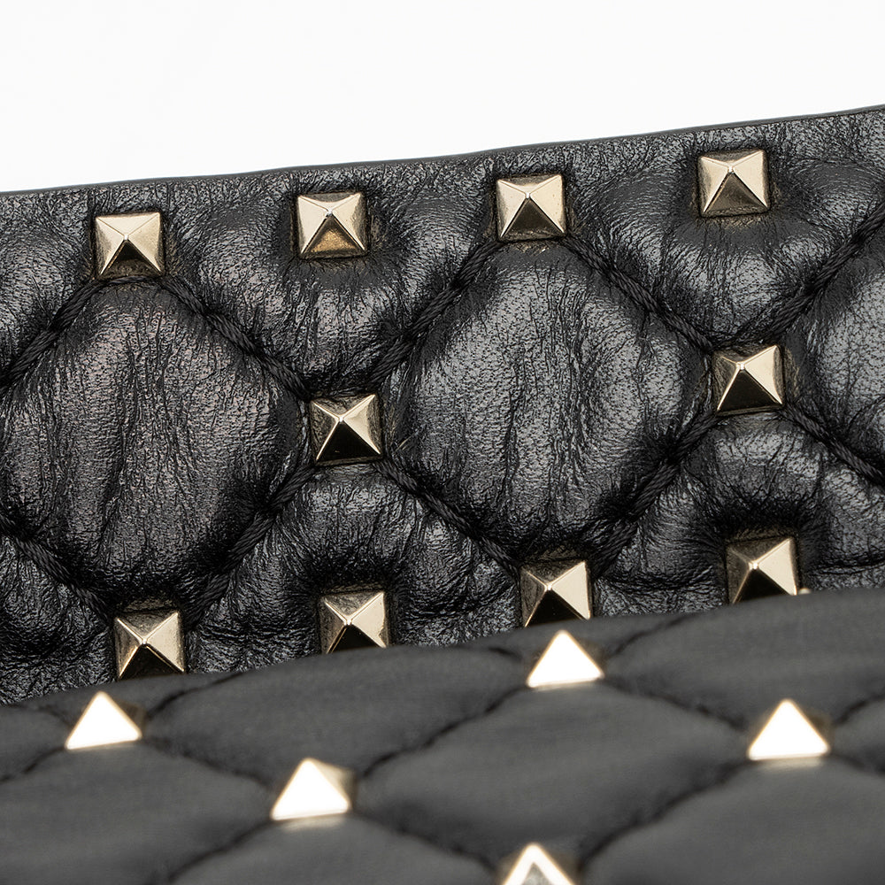 Valentino Calfskin Rockstud Spike Up Chain Shoulder Bag (SHF-19936)