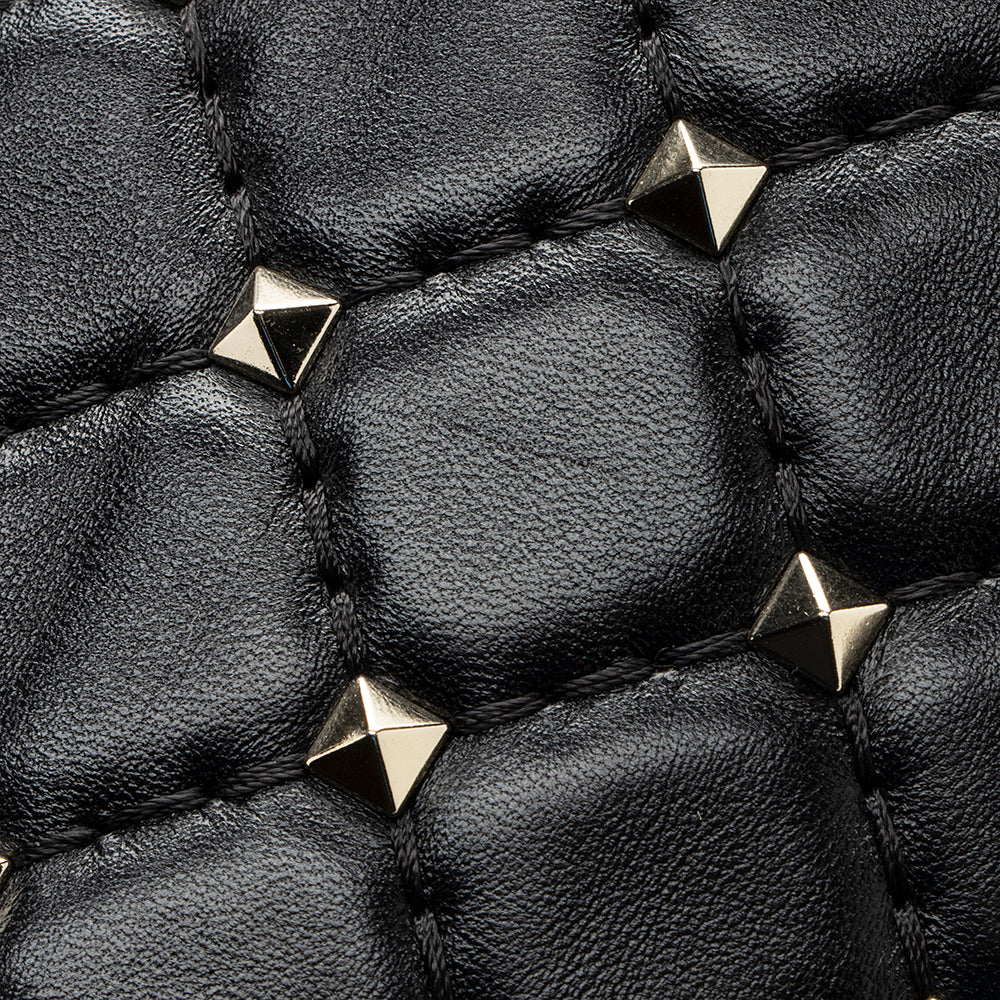 Valentino Calfskin Rockstud Spike Up Chain Shoulder Bag (SHF-19936)