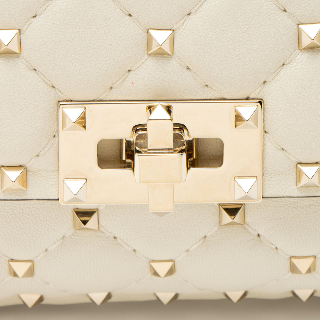 Valentino Calfskin Rockstud Spike Up Chain Small Shoulder Bag