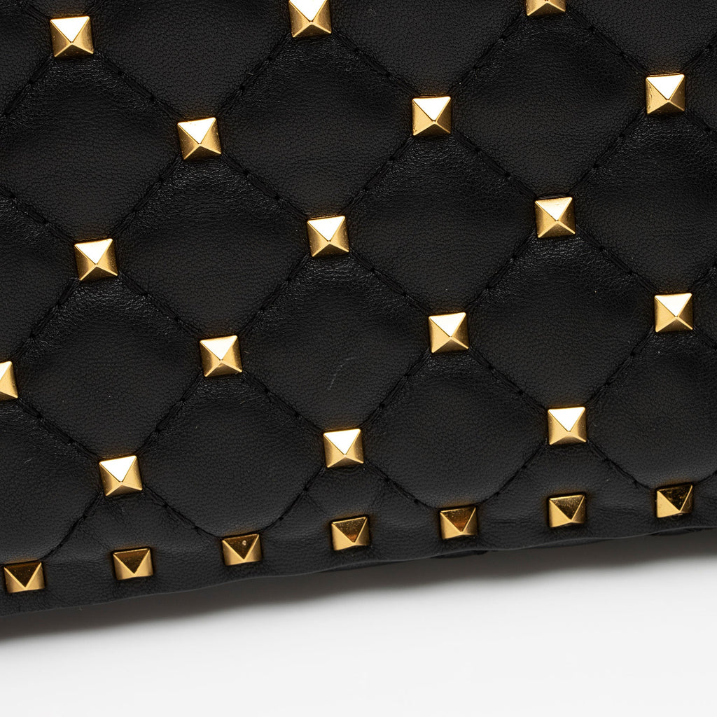 Valentino Calfskin Rockstud Spike Up Shoulder Bag (SHF-wWnaqz)