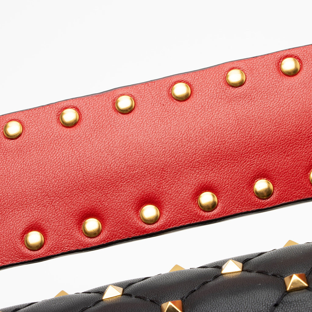 Valentino Calfskin Rockstud Spike Up Shoulder Bag (SHF-wWnaqz)