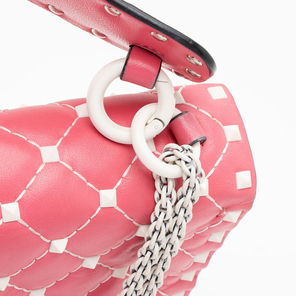 Valentino Calfskin Rockstud Spike Up Shoulder Bag (SHF-FvKLYe)