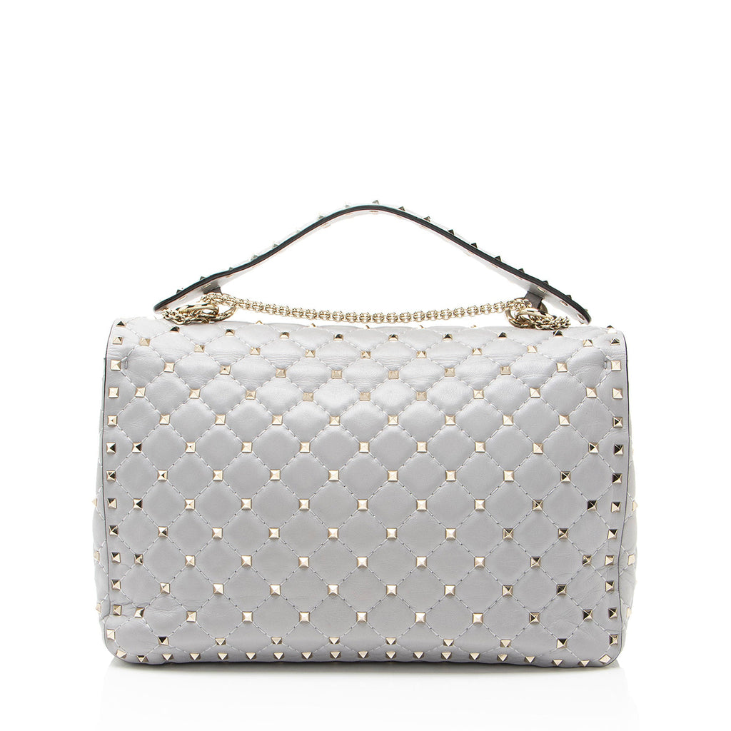 Valentino Metallic Calfskin Rockstud Spike Up Shoulder Bag
