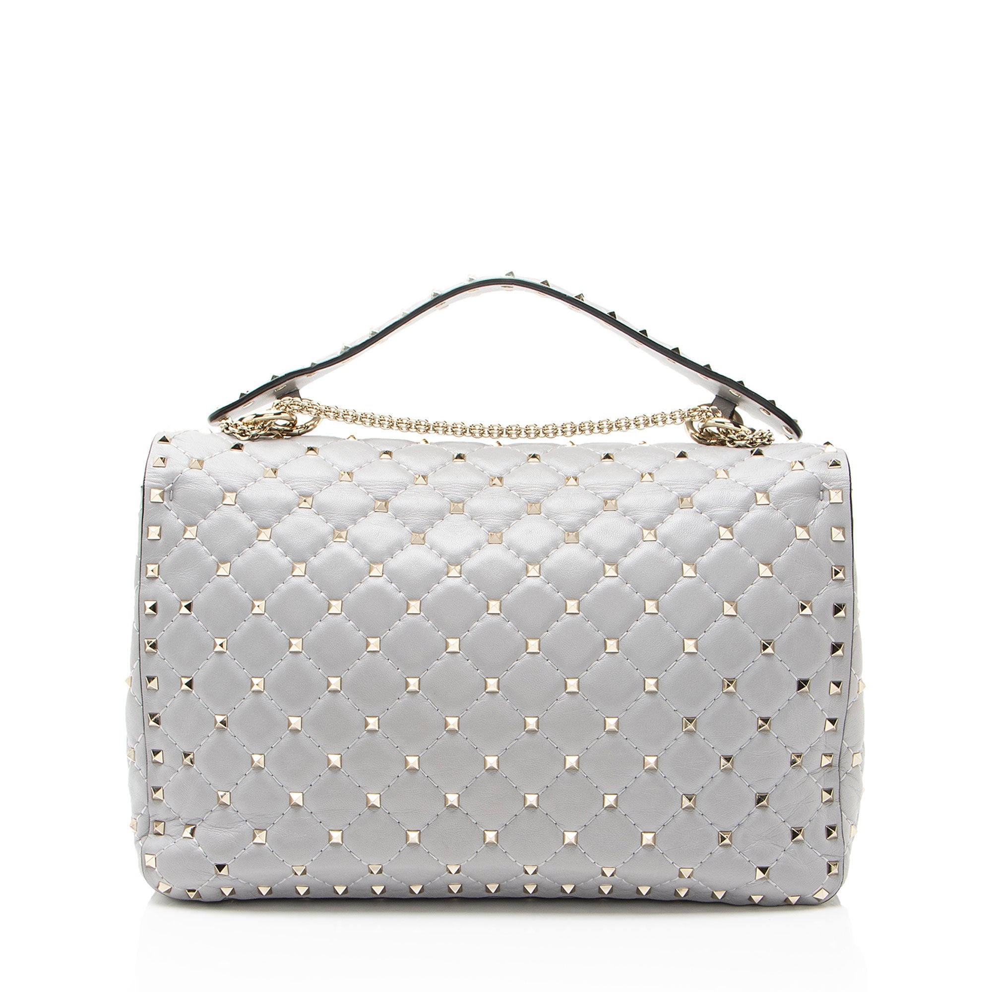 Valentino Metallic Calfskin Rockstud Spike Up Shoulder Bag