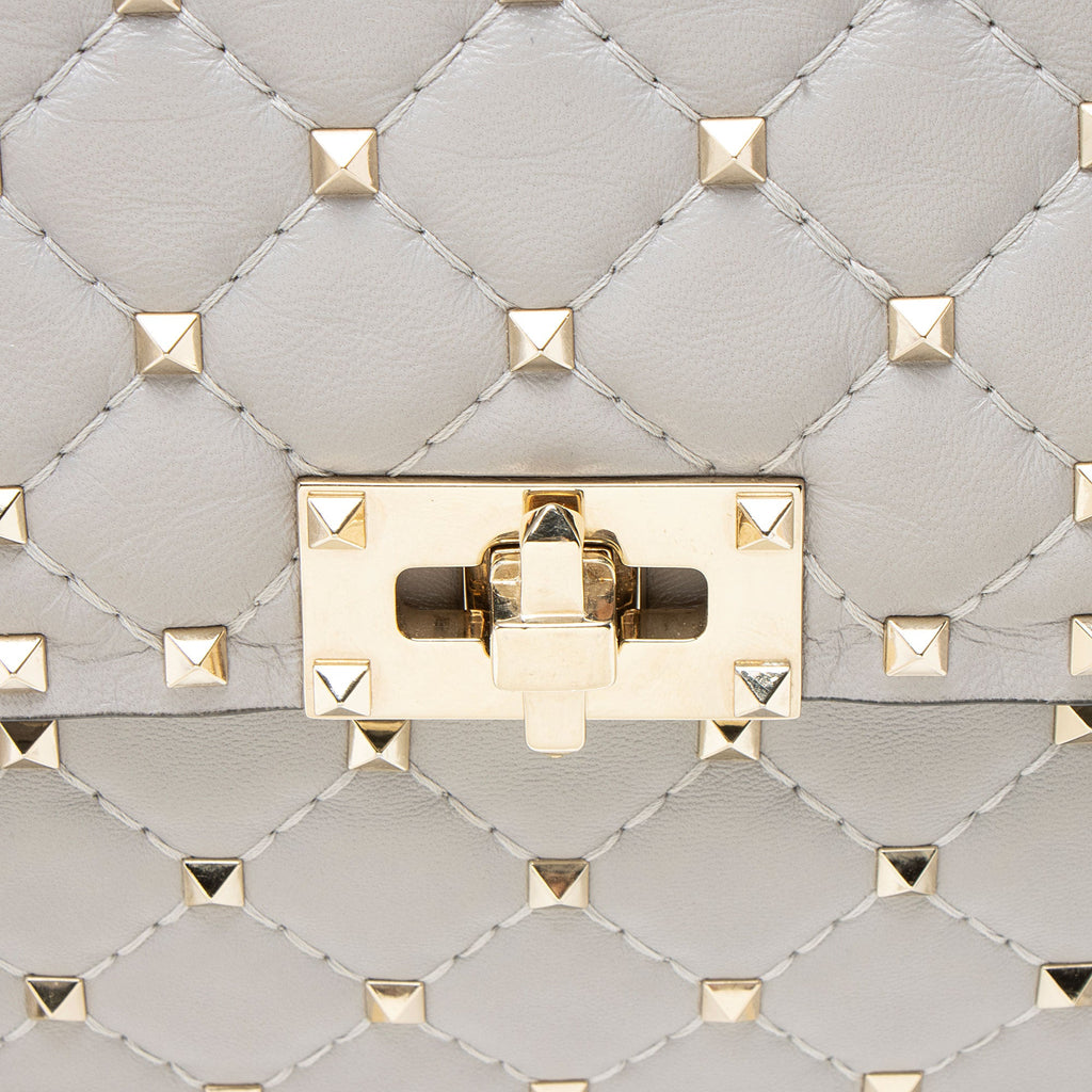 Valentino Metallic Calfskin Rockstud Spike Up Shoulder Bag