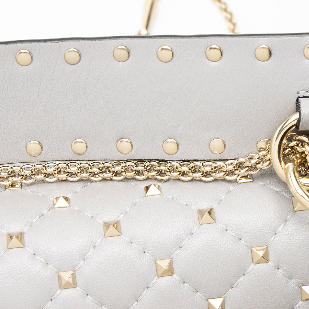 Valentino Metallic Calfskin Rockstud Spike Up Shoulder Bag