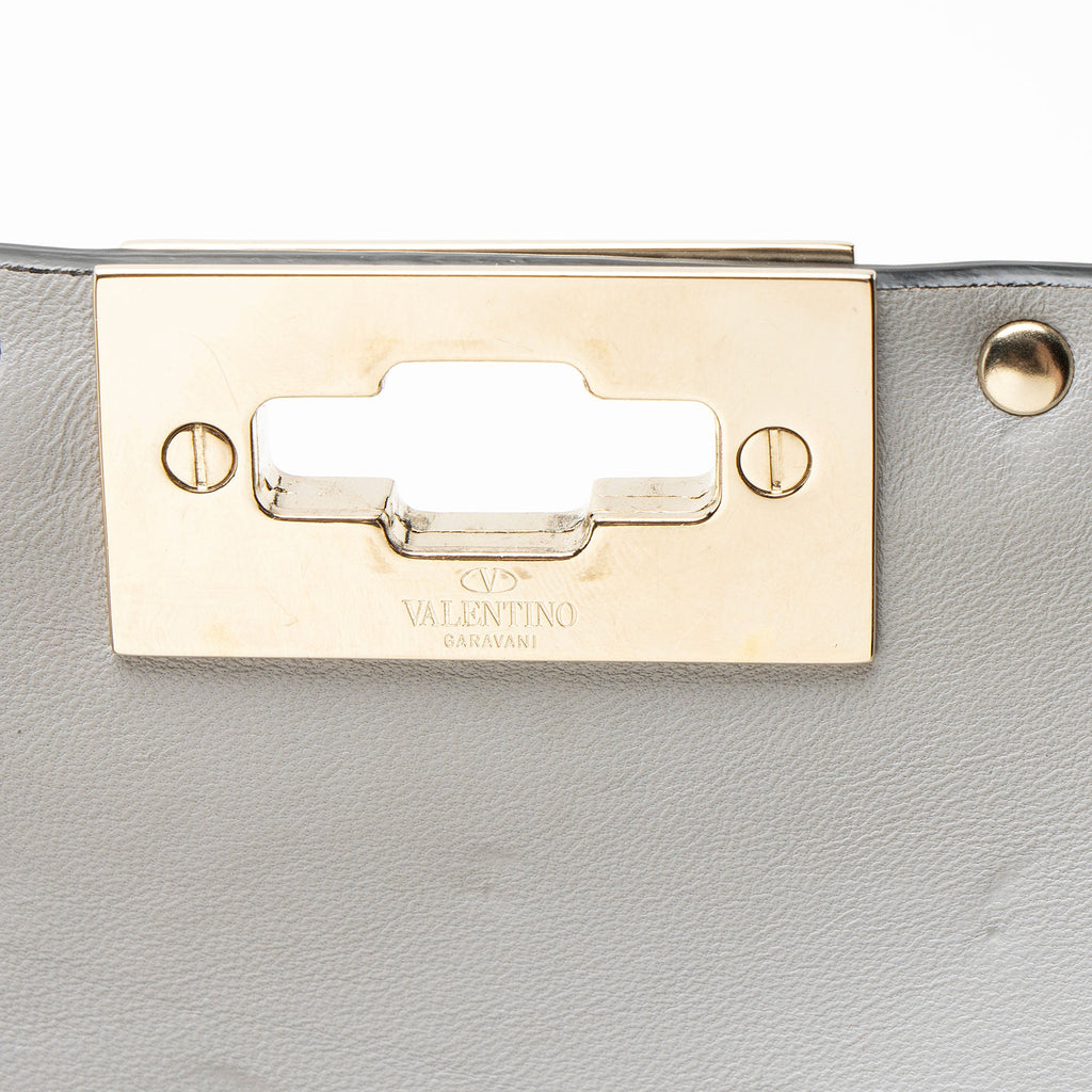 Valentino Metallic Calfskin Rockstud Spike Up Shoulder Bag