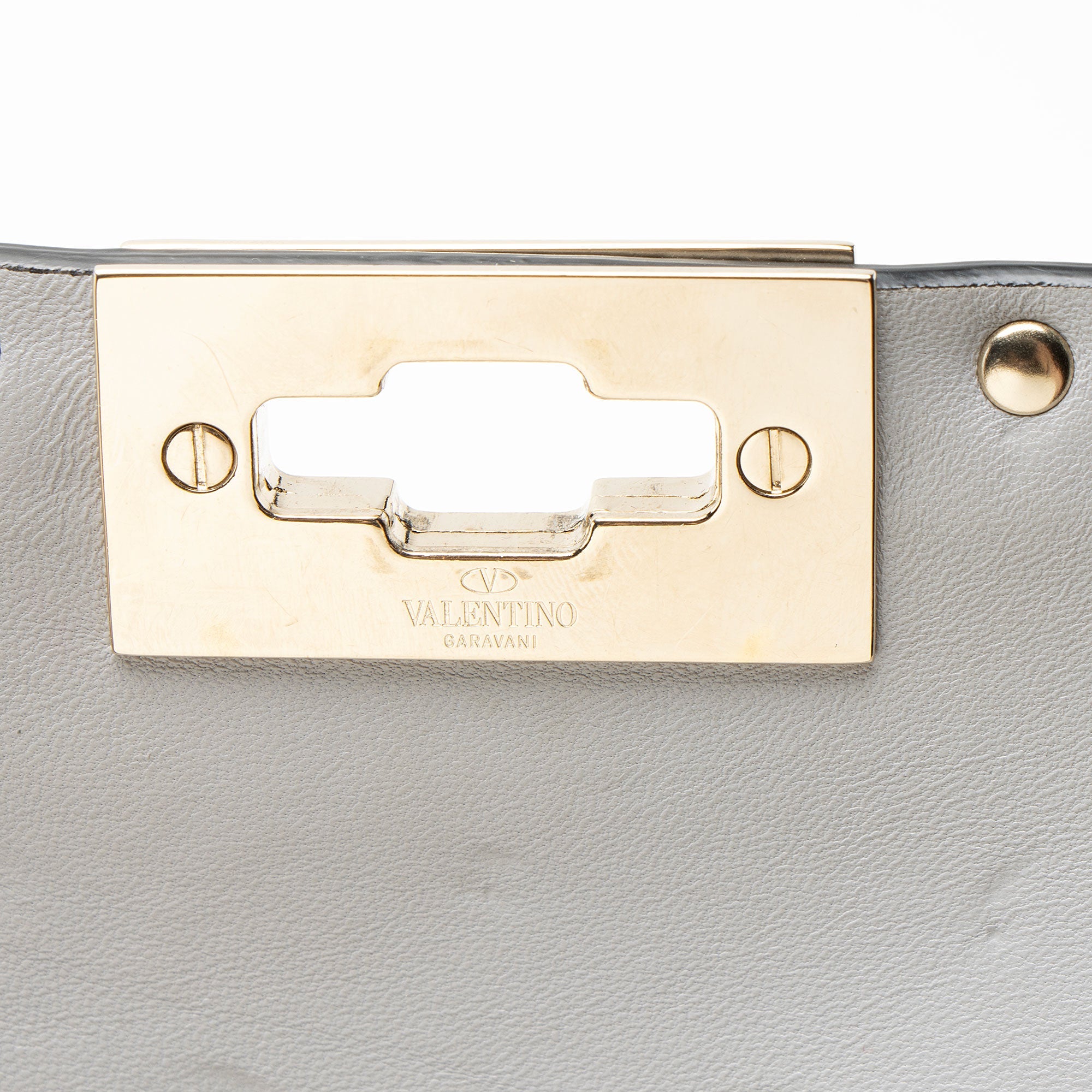 Valentino Metallic Calfskin Rockstud Spike Up Shoulder Bag