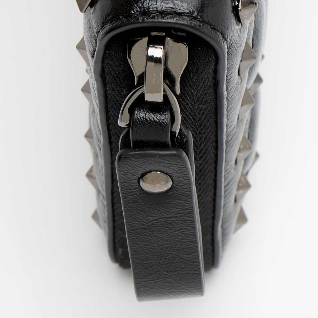 Valentino Calfskin Rockstud Spike Up Zip Wallet