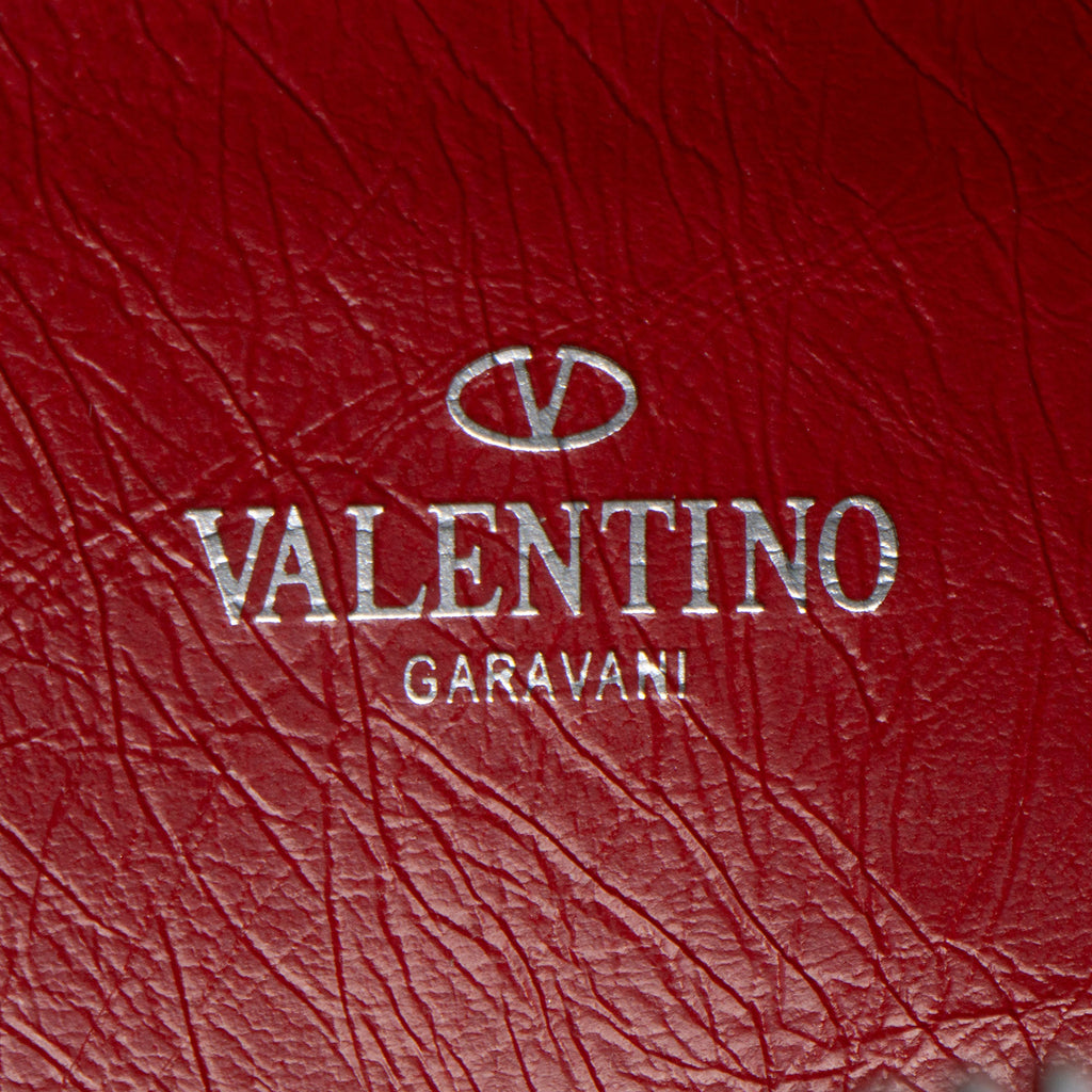 Valentino Calfskin Rockstud Spike Up Zip Wallet