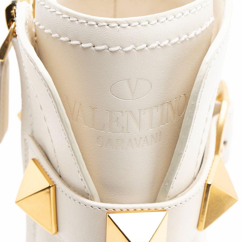 Valentino Calfskin Roman Stud Combat Boots - Size 7.5 / 37.5