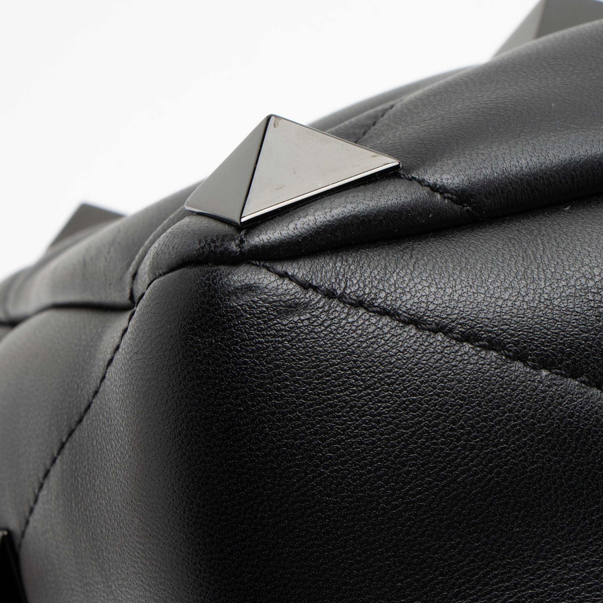Valentino Calfskin Roman Stud Maxi Shoulder Bag