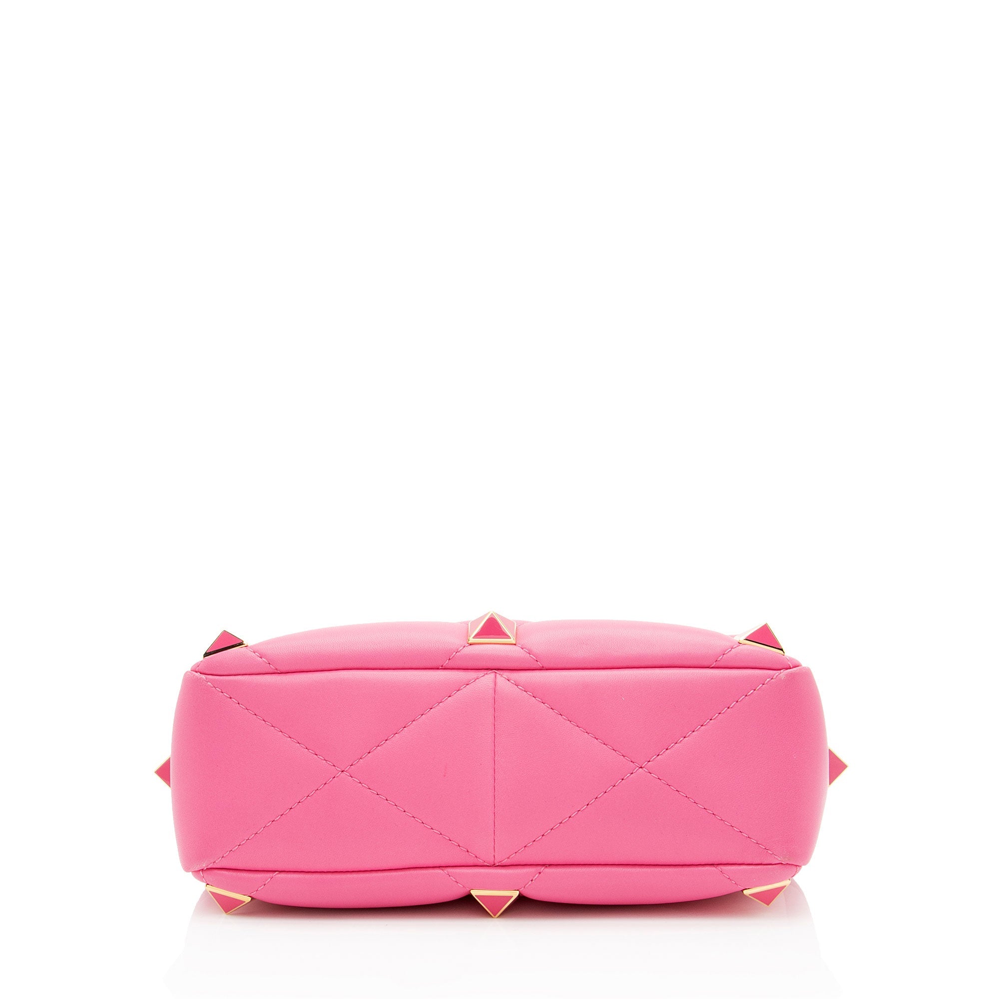 Valentino Calfskin Roman Stud Medium Shoulder Bag