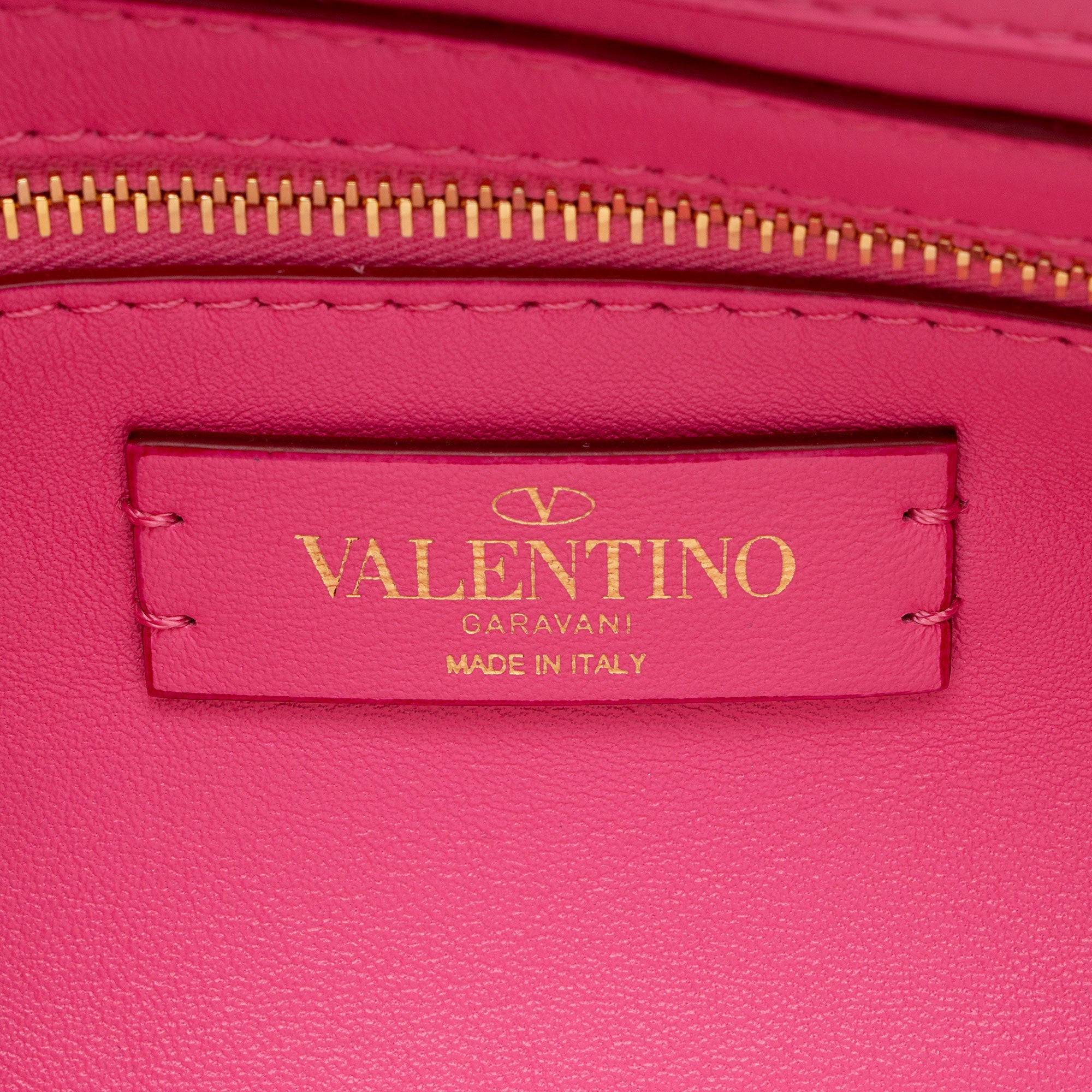 Valentino Calfskin Roman Stud Medium Shoulder Bag