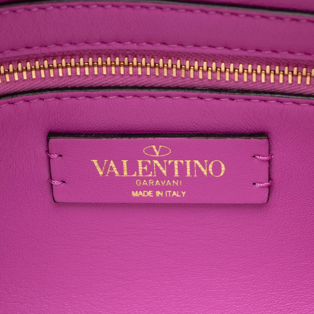 Valentino Calfskin Roman Stud Medium Shoulder Bag