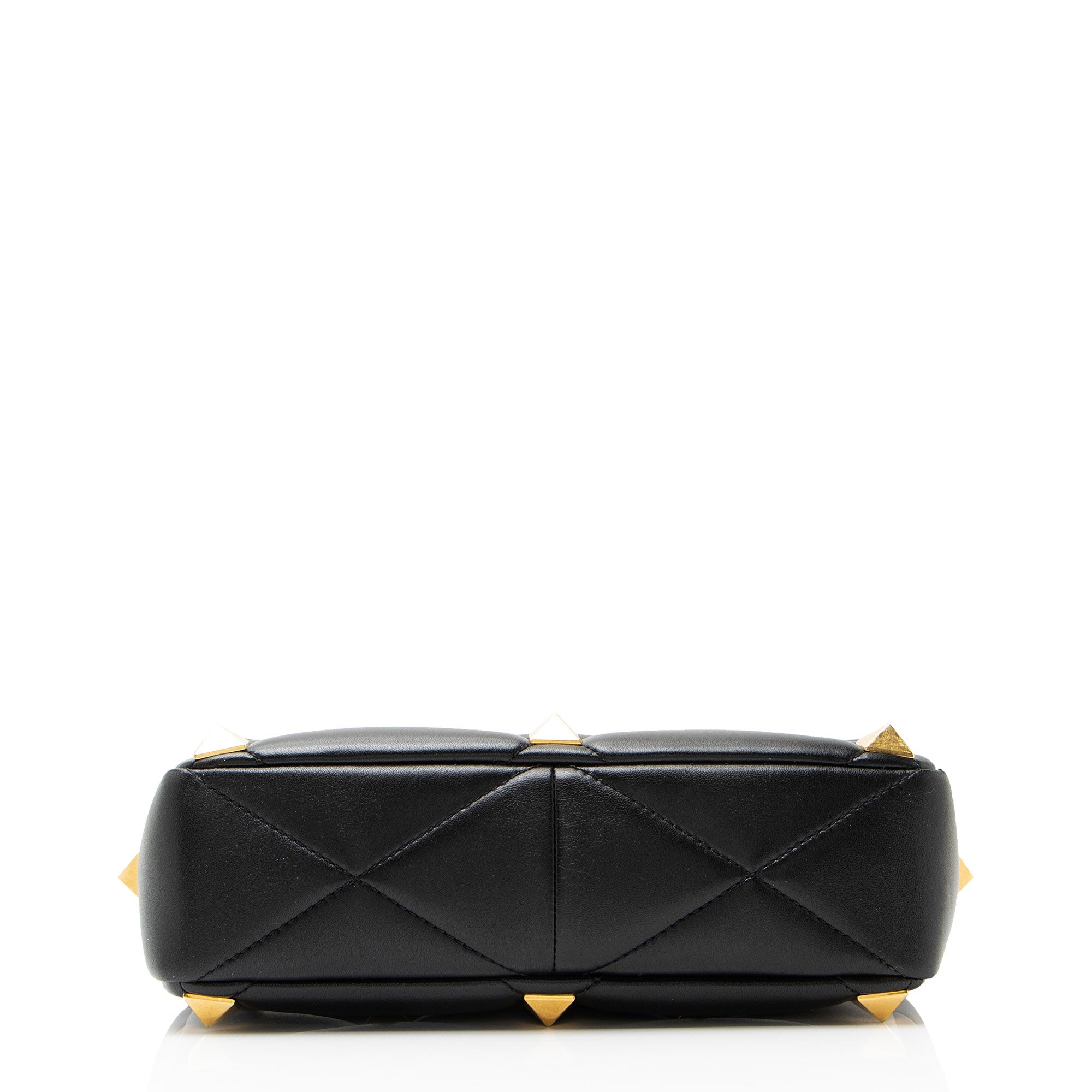 Valentino Calfskin Roman Stud Medium Shoulder Bag