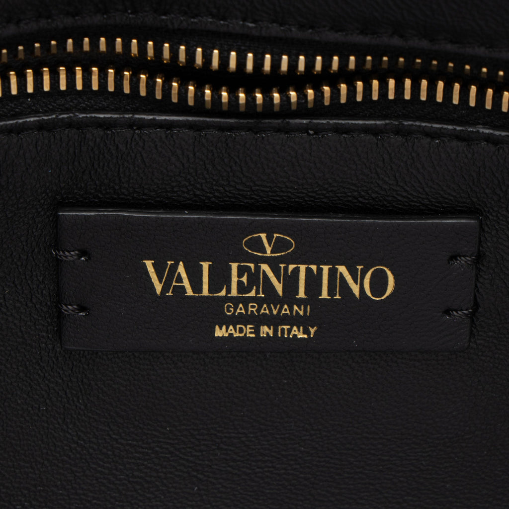 Valentino Calfskin Roman Stud Medium Shoulder Bag