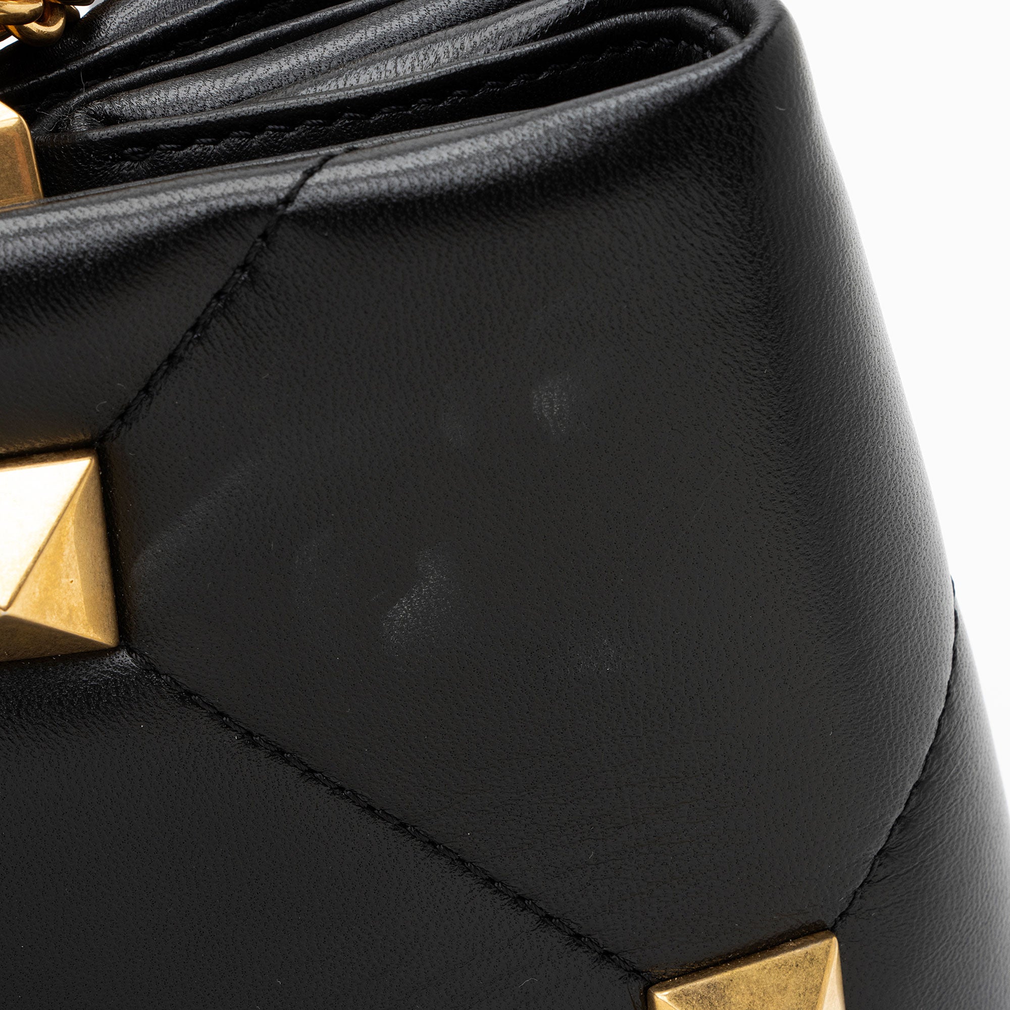 Valentino Calfskin Roman Stud The Handle Medium Top Handle