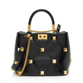 Valentino Calfskin Roman Stud The Handle Medium Top Handle