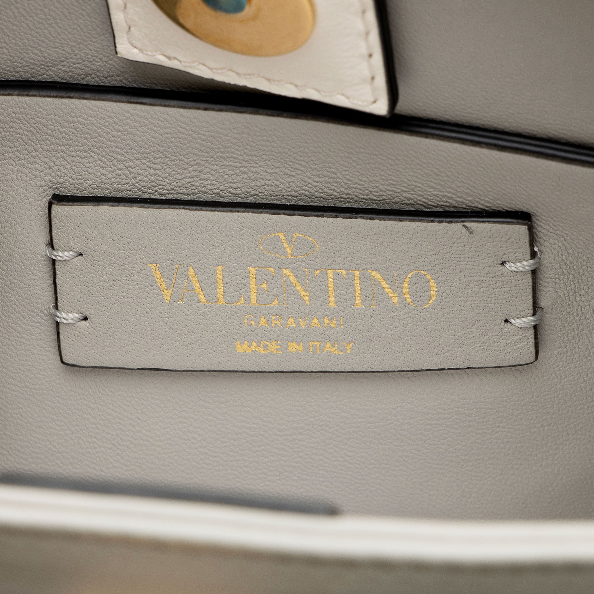Valentino Calfskin Roman Stud The Handle Small Top Handle