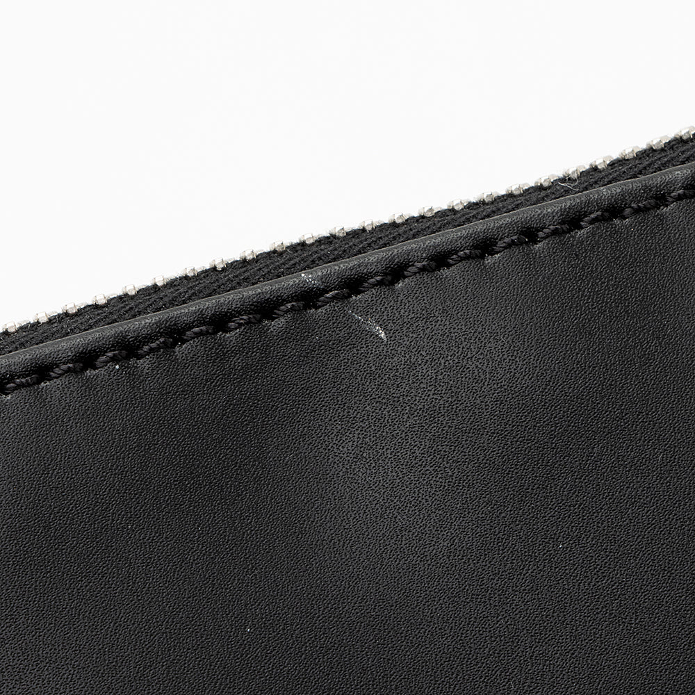 Valentino Rubber Effect Calfskin VLTN Wristlet (SHF-18955)