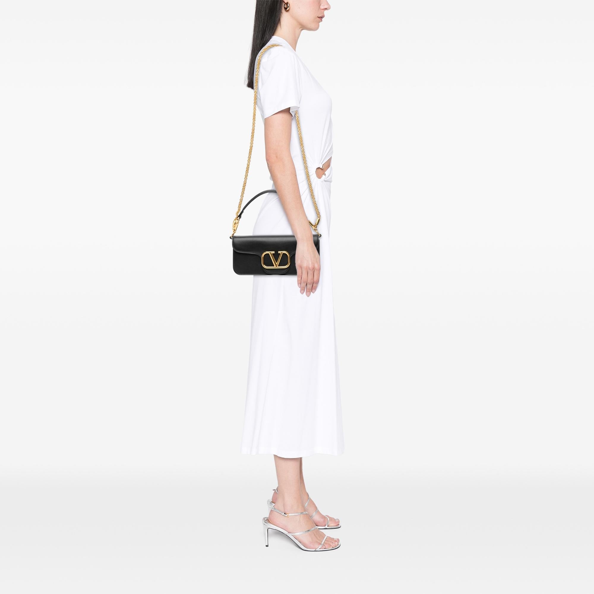 Valentino Calfskin VLogo Loco Satchel