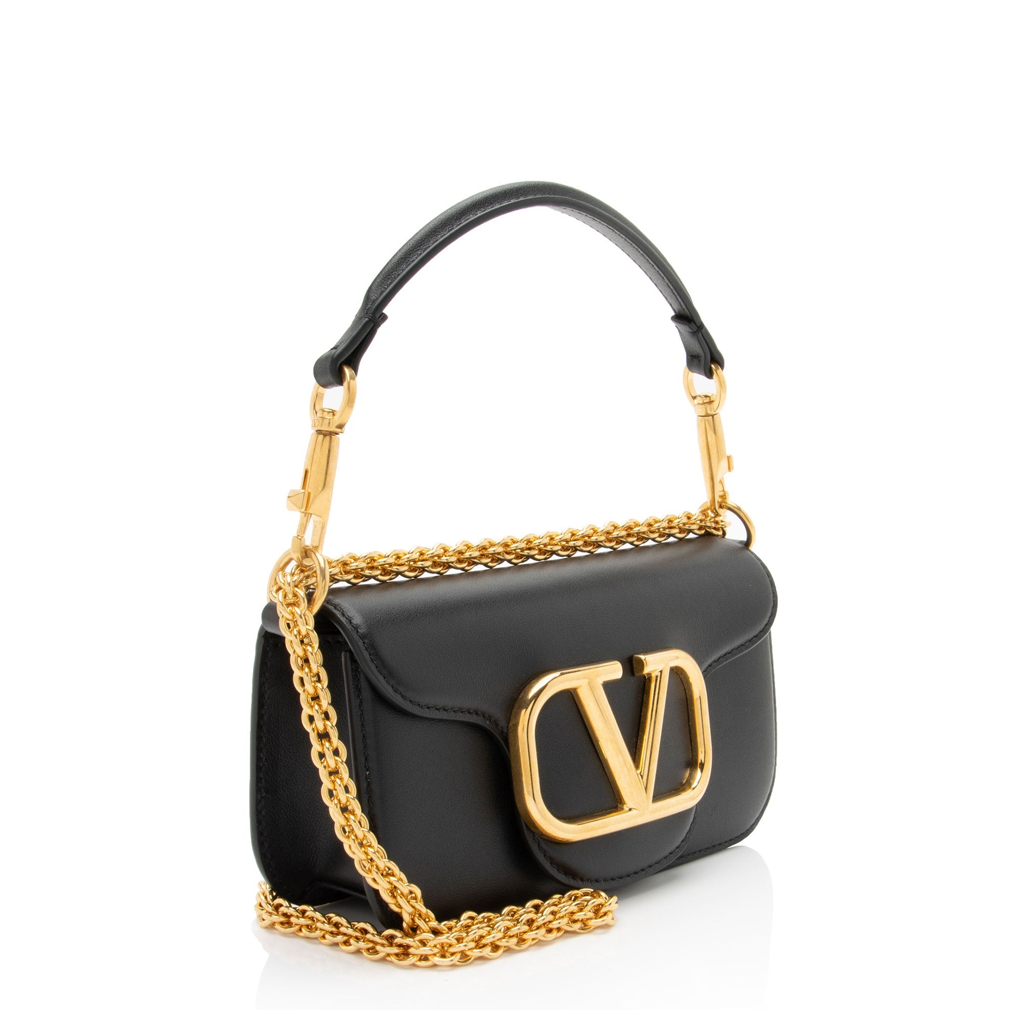 Valentino Calfskin VLogo Loco Small Shoulder Bag