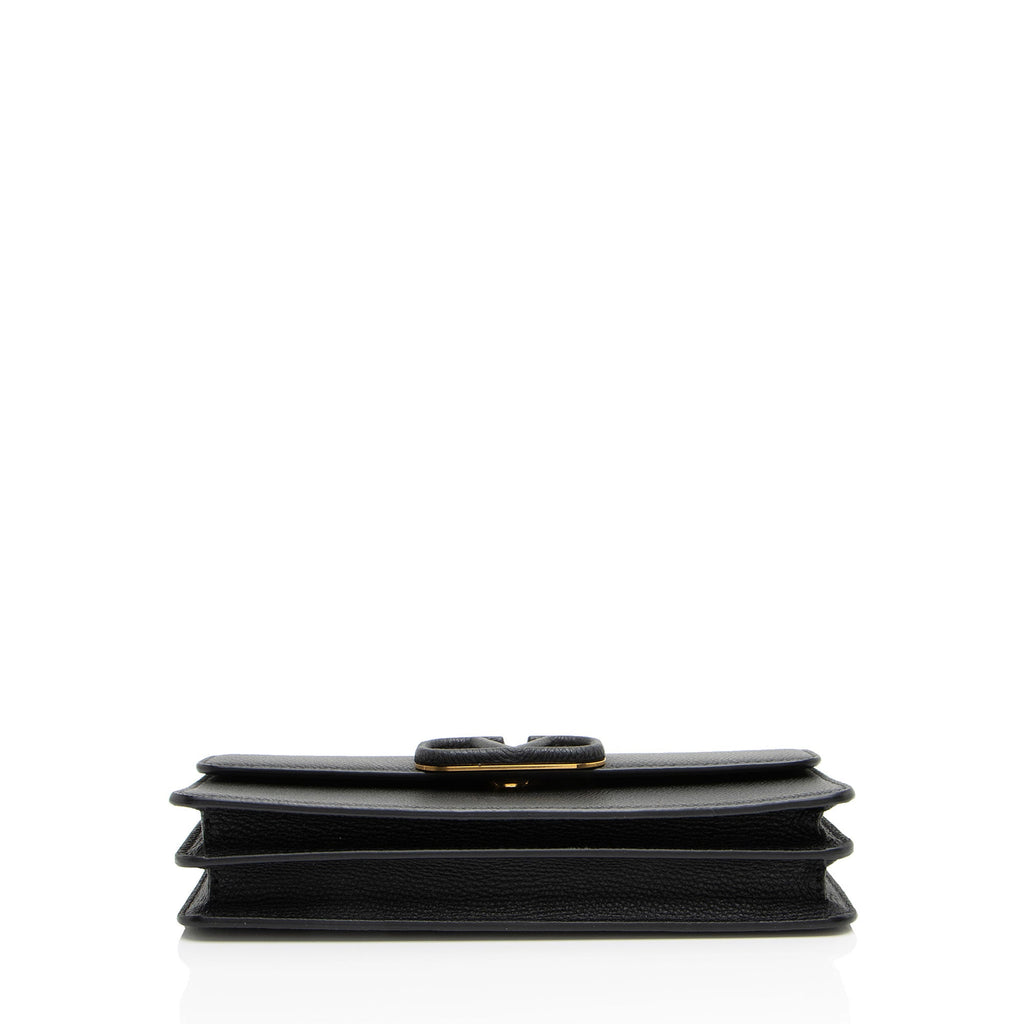 Valentino Calfskin VLogo Wallet on Chain