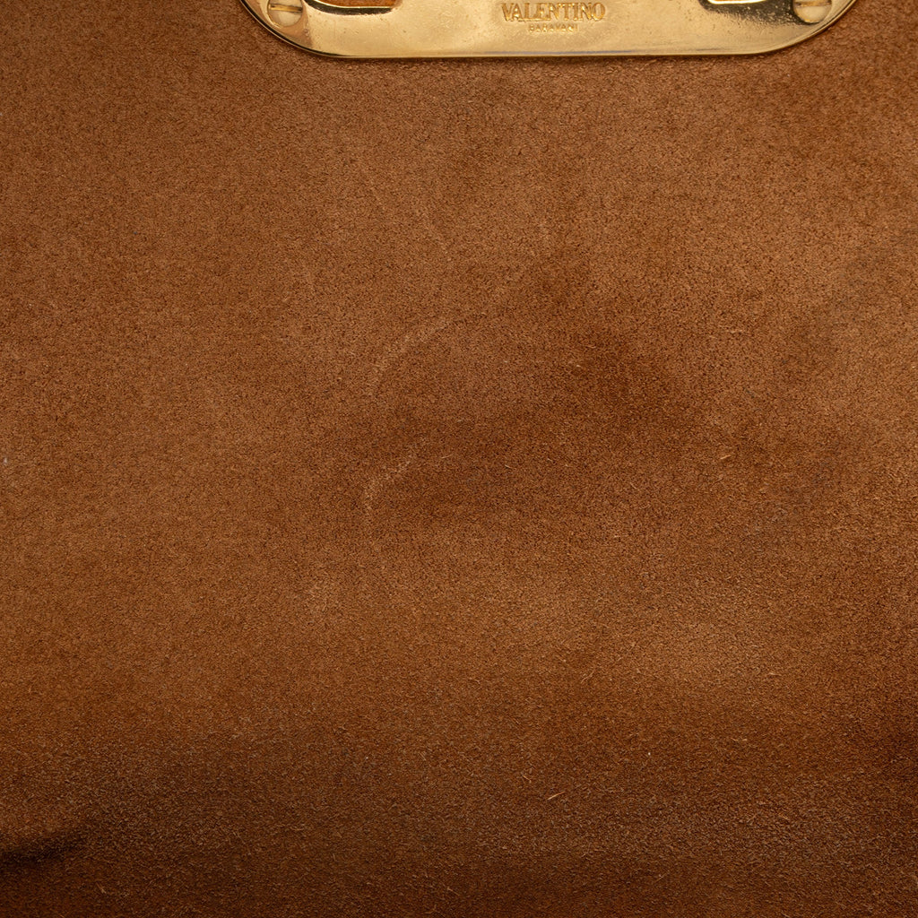 Valentino Calfskin Vring Flap Saddle Bag (SHF-Wbg0DV)